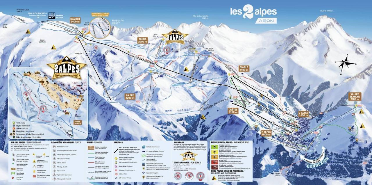 Studio Pied Des Pistes 4 Personnes لو دوز آلب المظهر الخارجي الصورة